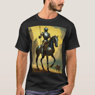 Camiseta Caballero de oro en un majestuoso paisaje medieval