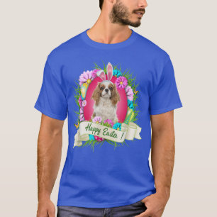 Camiseta Caballero de Pascua Feliz Rey Charles Spaniel