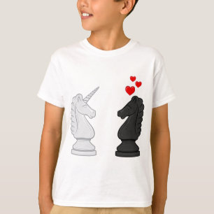 Camiseta Caballero del ajedrez del unicornio