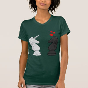 Camiseta Caballero del ajedrez del unicornio