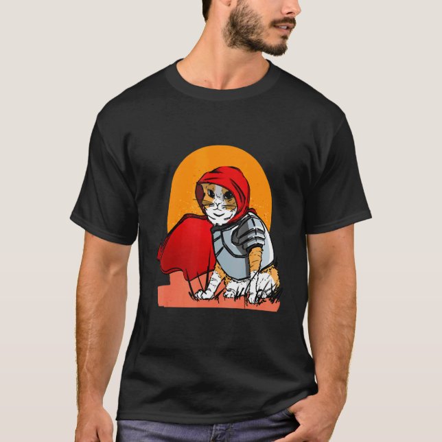 Camiseta Caballero Héroe Maullido de Gato (Anverso)