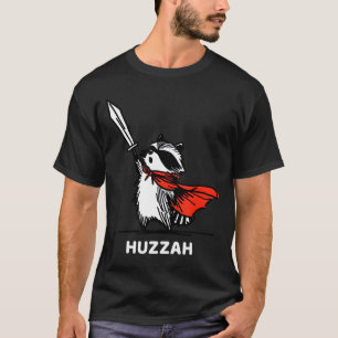 Camiseta Caballero Mapache Hurra Cita Divertida de Espada M