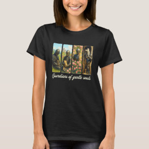 Camiseta Caballero Medieval Amante de Gatos Guardianes de U