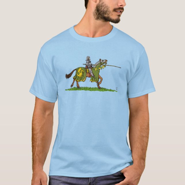 Camiseta Caballero medieval cargando (Anverso)