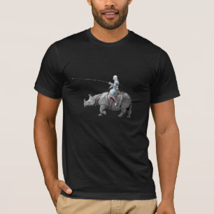 Camiseta Caballero medieval en armadura montando un tiro de