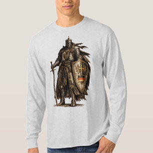 Camiseta Caballero Medieval Samurái Guerrero Hombre Manga L
