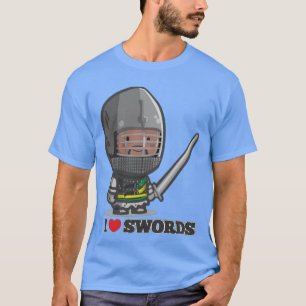 Camiseta Caballero Mini Me encantan las espadas amigos