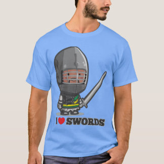 Camiseta Caballero Mini Me encantan las espadas amigos