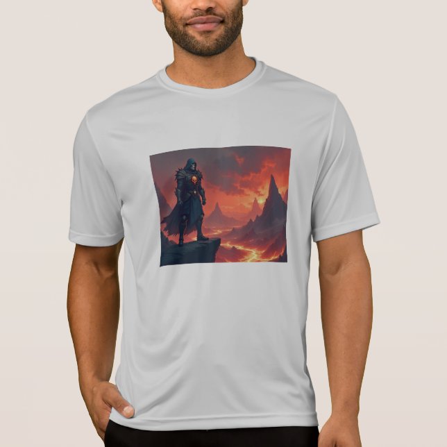 Camiseta Caballero oscuro de la llama (Anverso)