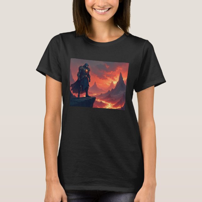 Camiseta Caballero oscuro de la llama (Anverso)