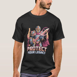 Camiseta Caballero Paladín de Fantasía Protege el Corazón d
