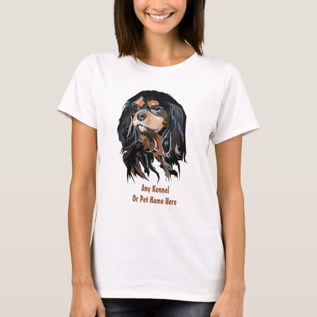 Camiseta Caballero Personalizado Rey Charles Spaniel (Anverso)