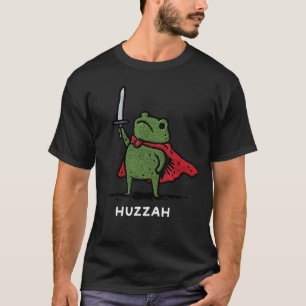 Camiseta Caballero Rana Huzzah Cita Divertida Espada Meme