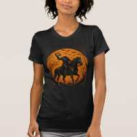 Caballero sin cabeza en caballo calabaza Halloween
