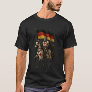 Camiseta Caballero Templario Cristiano con Bandera de Alema