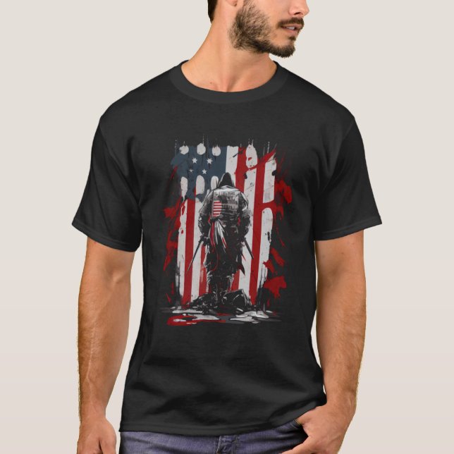 Camiseta Caballero Templario Cristiano Guerrero De Dios Cru (Anverso)
