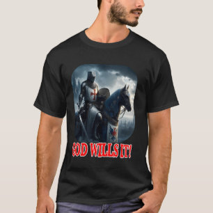 Camiseta Caballero Templario Dios lo Quiere en Caballo Casc