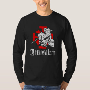 Camiseta Caballero Templario Medieval En Caballo De Guerra