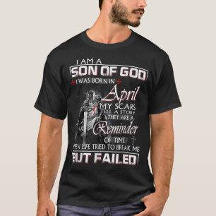Camiseta Caballero Templario Soy Hijo de Dios, cristiano de