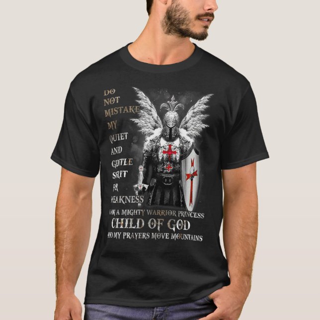 Camiseta Caballero Templario Soy Hijo De Dios Guerrero Del  (Anverso)