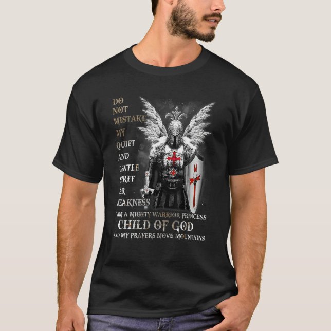 Camiseta Caballero Templario Soy Hijo De Dios Guerrero Del  (Anverso)