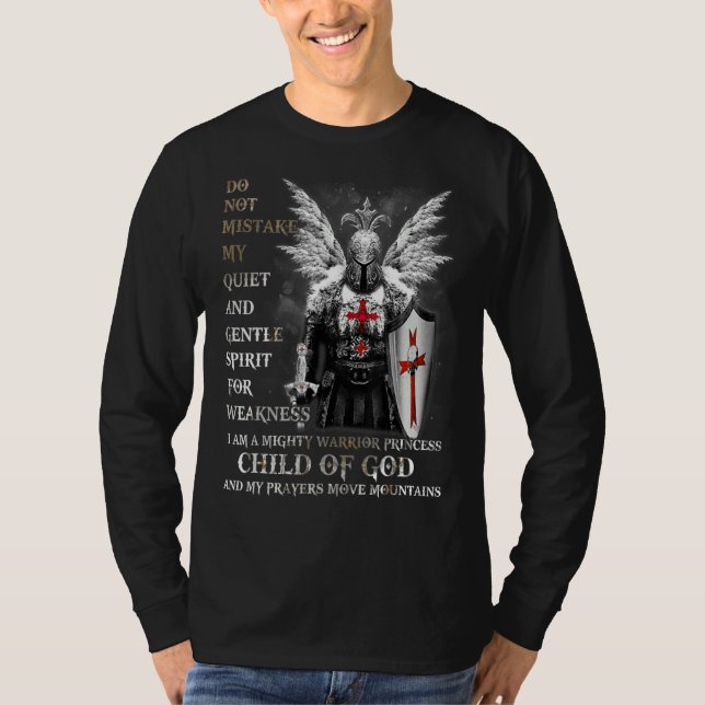 Camiseta Caballero Templario Soy Hijo De Dios Guerrero Del  (Anverso)