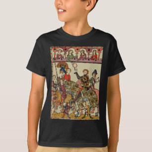Camiseta Caballero victorioso, arte medieval del siglo XIV