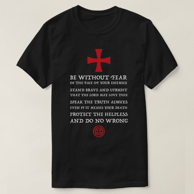 Camiseta Caballeros Caballeros Caballeros Caballeros Templa (Diseño del anverso)