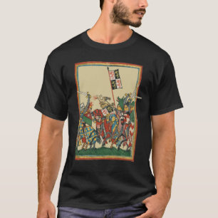 Camiseta Caballeros cargando, Manesse del Codex del Siglo X
