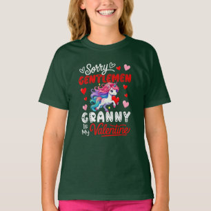 Camiseta Caballeros Chiste Granny Es Mi Valentine Unicornio