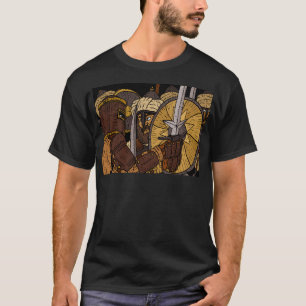 Camiseta Caballeros Cruzados En Batalla. Medieval.
