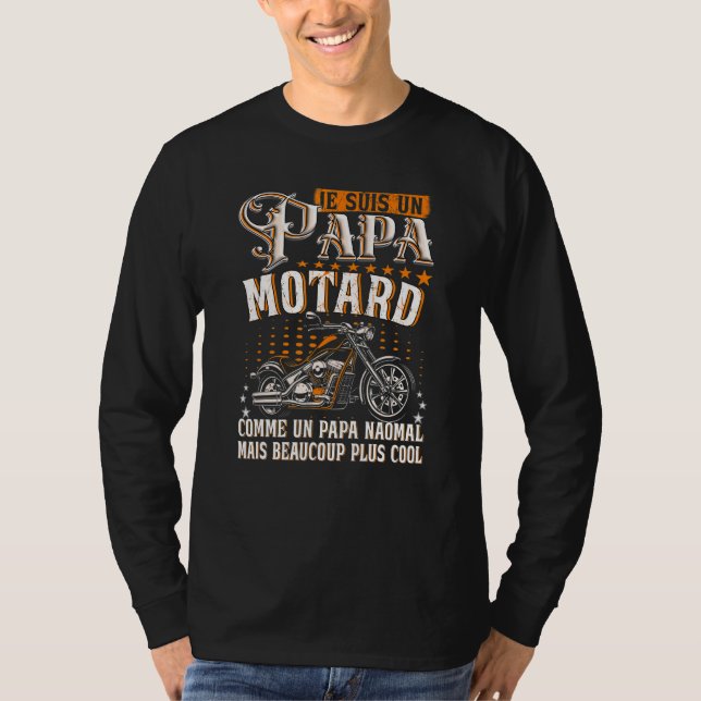 Camiseta Caballeros De Los Hombres - Je Suis Un Papa Motard (Anverso)