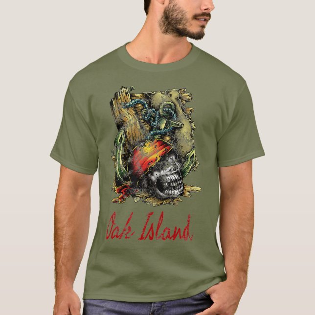 Camiseta Caballeros del mapa pirata de la maldición misteri (Anverso)