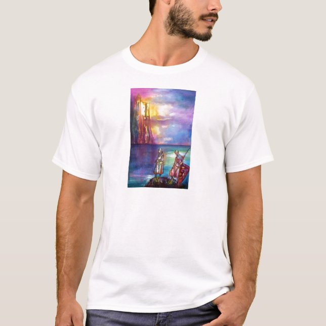 Camiseta Caballeros medievales de PENDRAGON, Lago Sunset, F (Anverso)