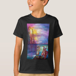 Camiseta Caballeros medievales de PENDRAGON, Lago Sunset, F