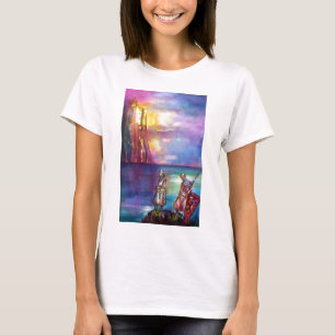 Camiseta Caballeros medievales de PENDRAGON, Lago Sunset, F