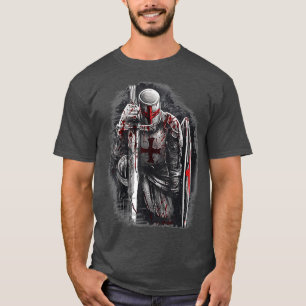 Camiseta Caballeros Templarios cristianos vestuan a guerrer