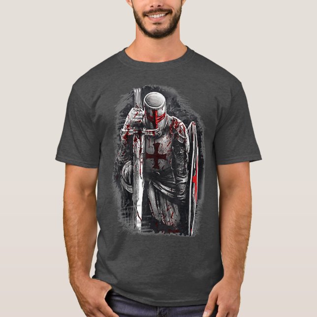 Camiseta Caballeros Templarios cristianos vestuan a guerrer (Anverso)