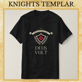 Camiseta Caballeros Templarios DEUS VULT Guerrero medieval 