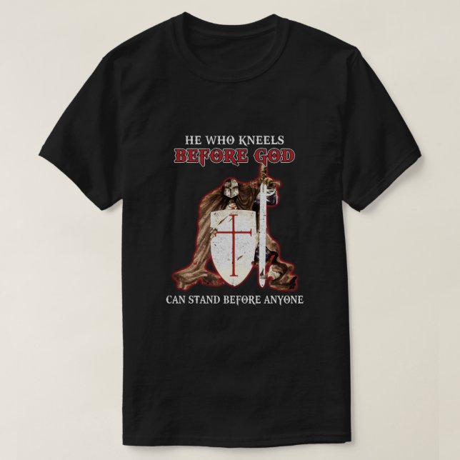 Camiseta Caballeros Templarios El que se arrodilla antes qu (Diseño del anverso)