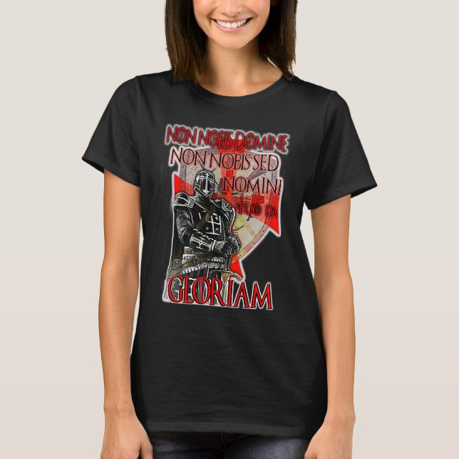 Camiseta Caballeros Templarios No Nobis Gloriam Cruz Cruzad (Anverso)