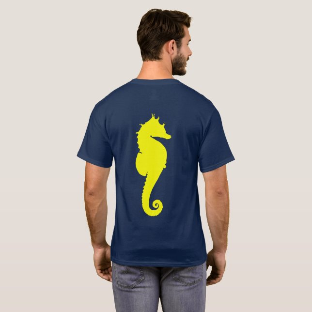 Camiseta Caballito de mar amarillo (Reverso completo)