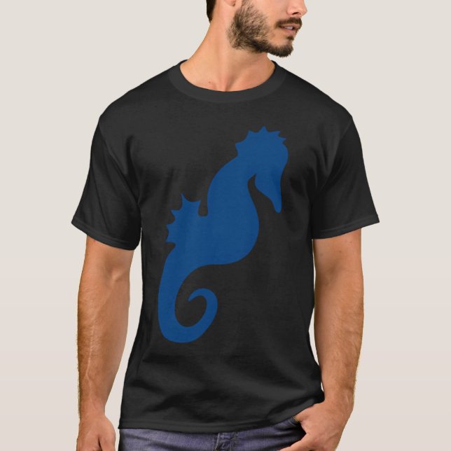 Camiseta Caballito de mar azul (Anverso)