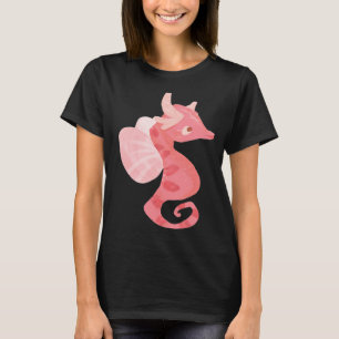 Camiseta Caballito de mar de caramelo rosa coral