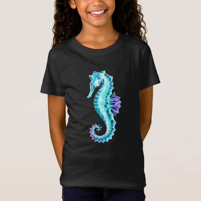 Camiseta caballito de mar de hielo de cristal sobre fondo a (Anverso)