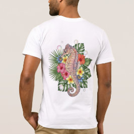 Camiseta Caballito de mar floral tropical