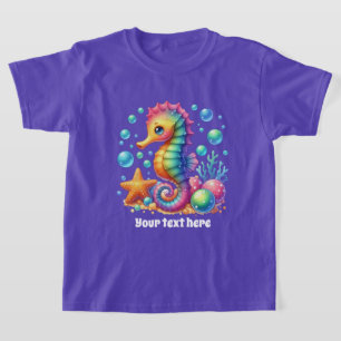Camiseta Caballito de mar lindo añadir texto chicas