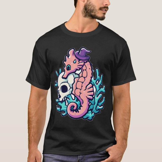 Camiseta Caballito de mar sombrero de bruja (Anverso)