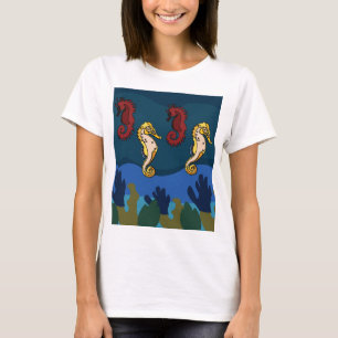 Camiseta Caballito de mar Vida marina Pez oceánico Animal