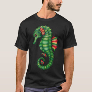 Camiseta caballito de mar vintage imaginario acuarela